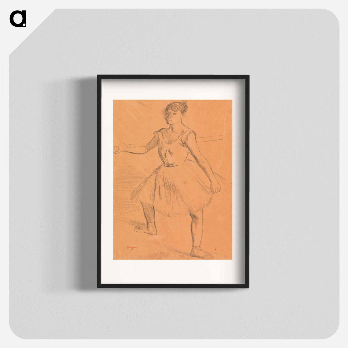 アートポスター-Ballerina Standing at Bar - エドガー ドガ Poster.