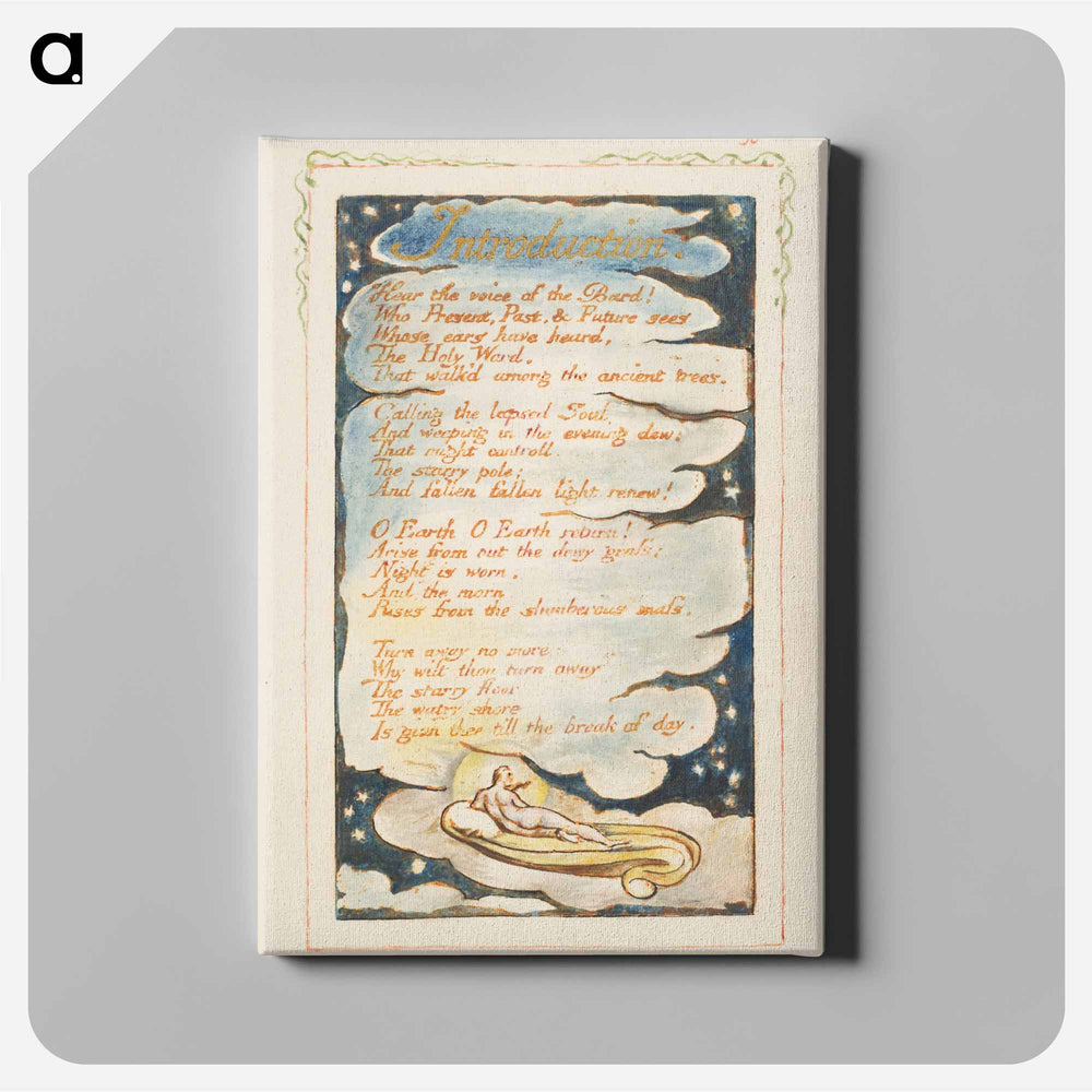 Songs of Experience: Introduction: Hear the voice of the Bard - William Blake Canvas.