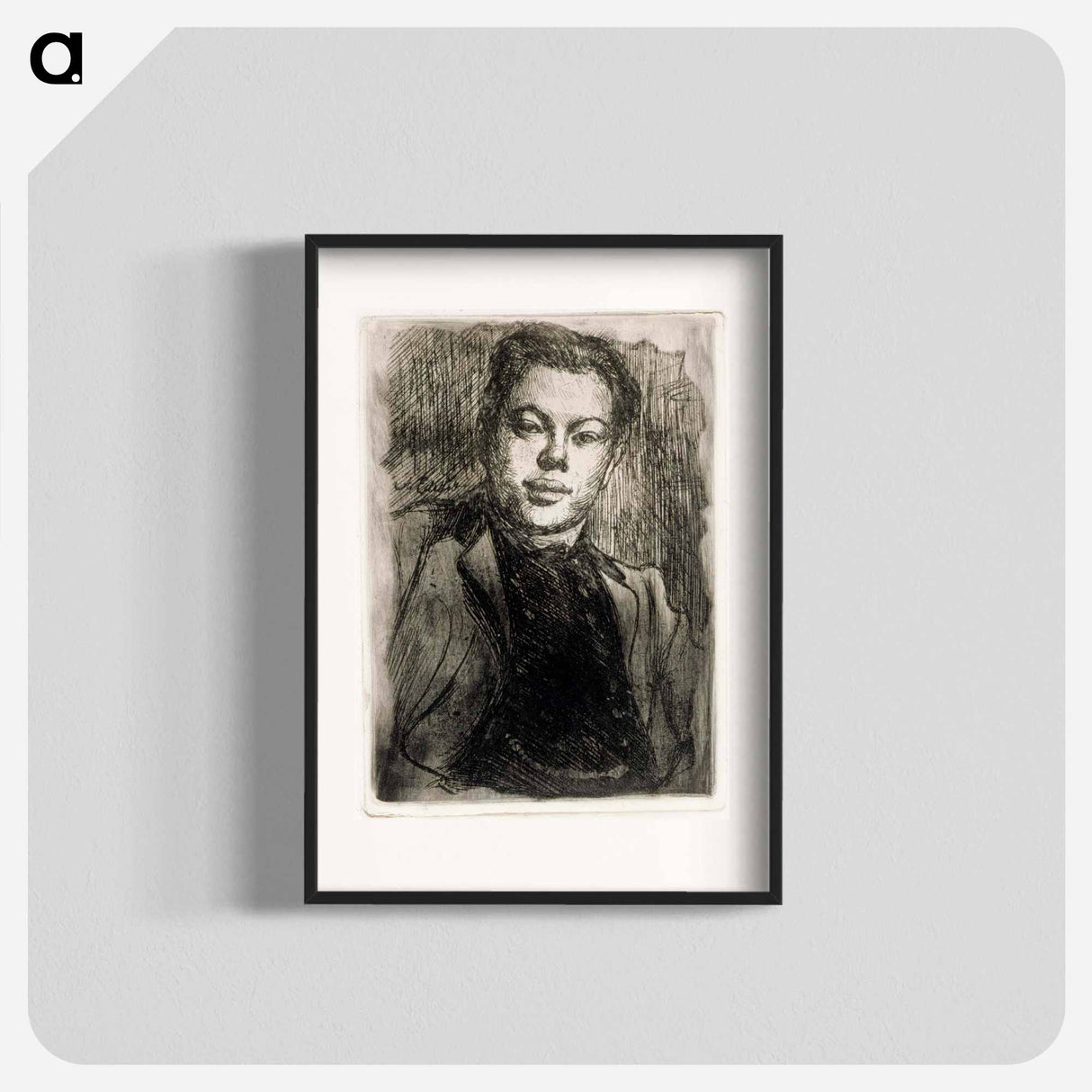 Portrait of the artist eric o. w. ehrström - アルバート エーデルフェルト Poster.