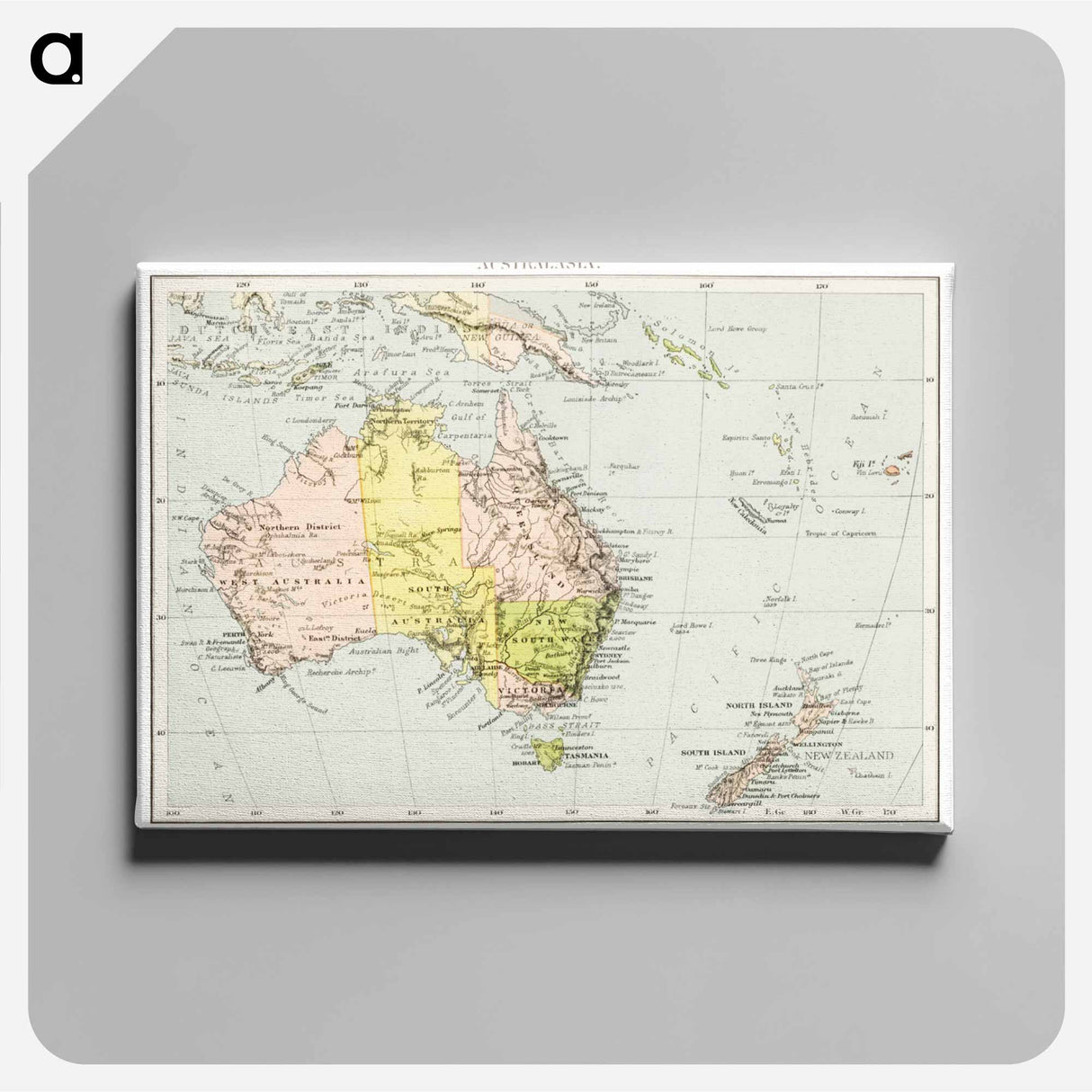 Orient Line Guide - アンティーク地図 Canvas.