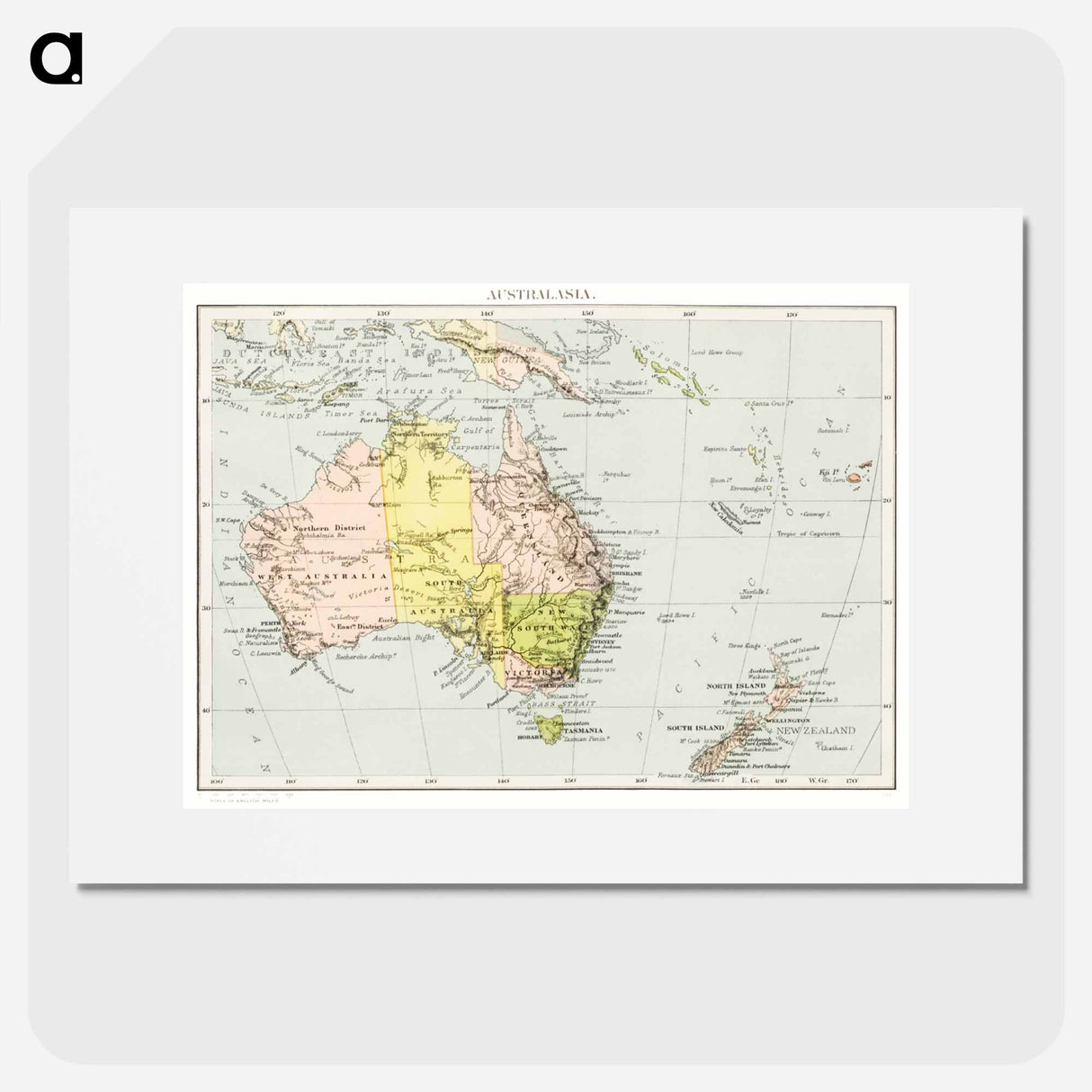 Orient Line Guide - アンティーク地図 Poster.