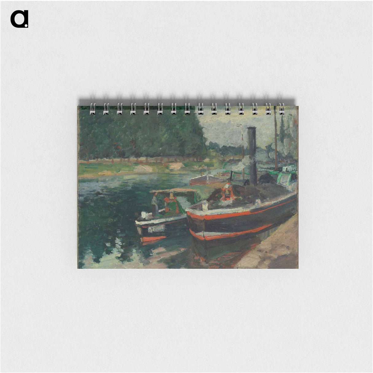 アートメモ帳-Barges at Pontoise - カミーユ ピサロ Memo.
