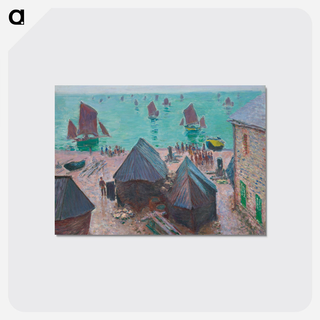 The Departure of the Boats - クロード モネ Postcard.