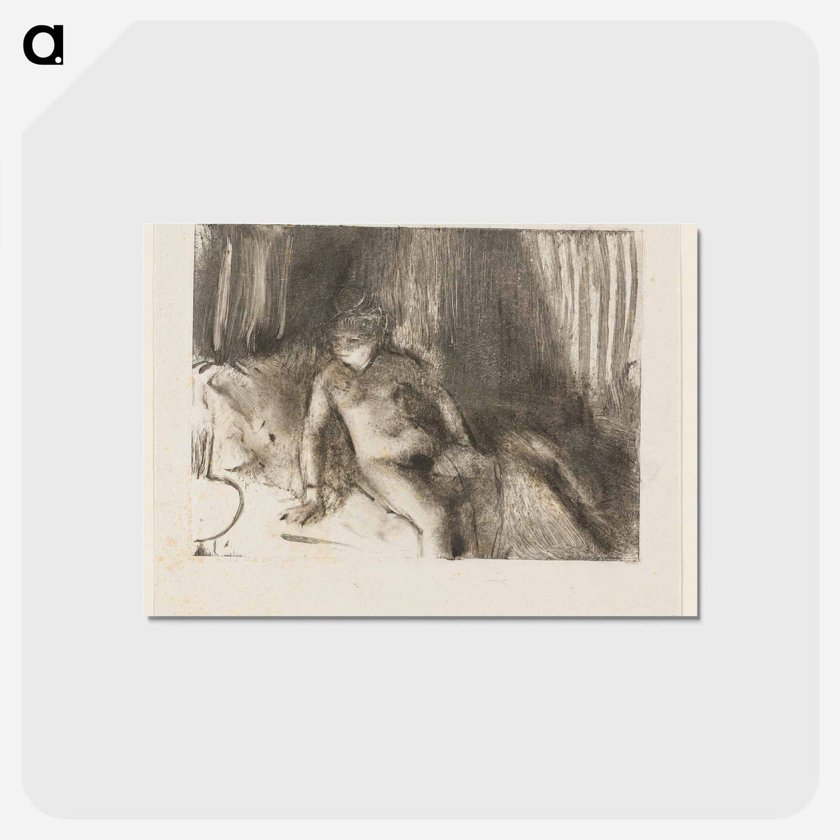 アートポストカード-Waiting - エドガー ドガ Postcard.