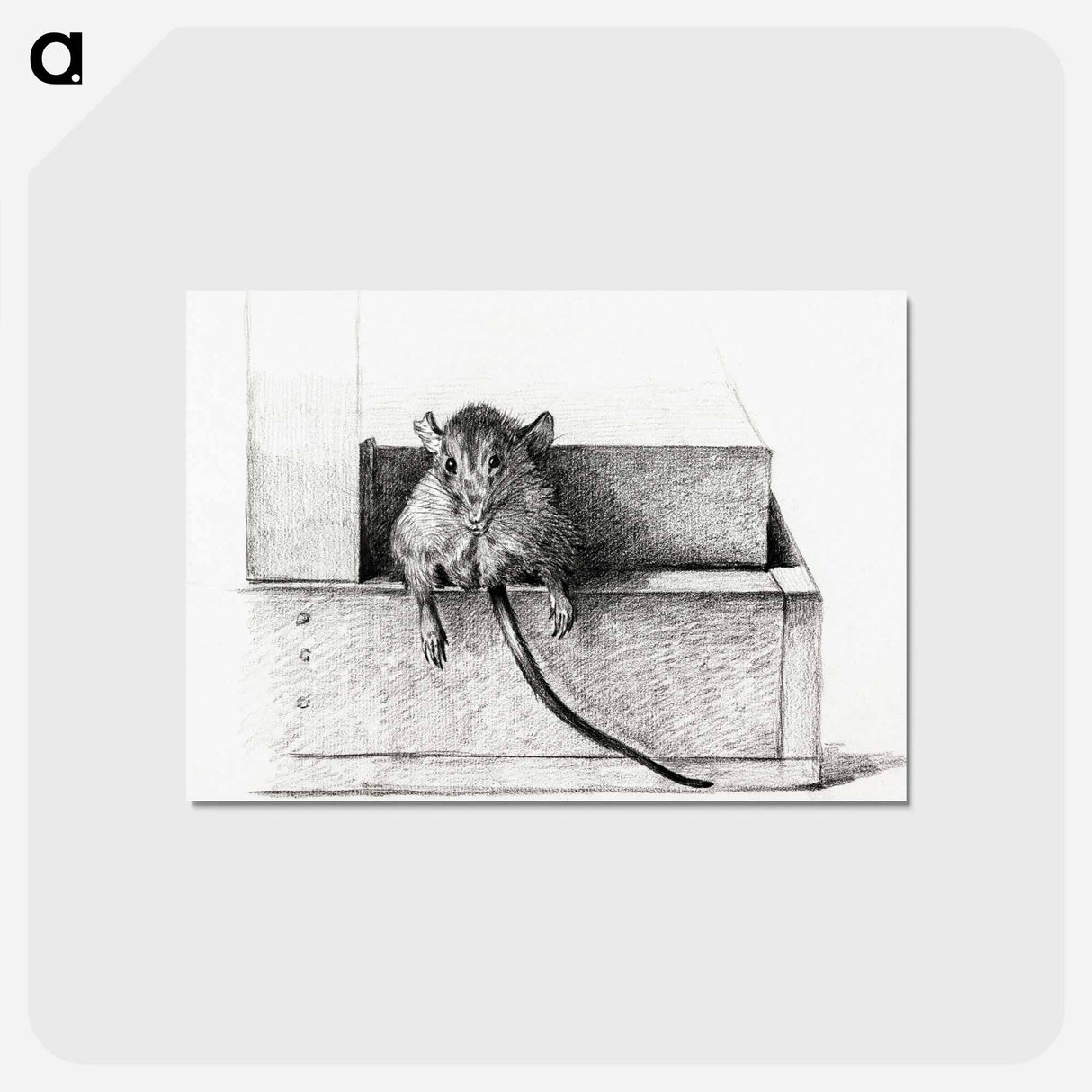 アートポストカード-Mouse - ジャン ベルナール Postcard.