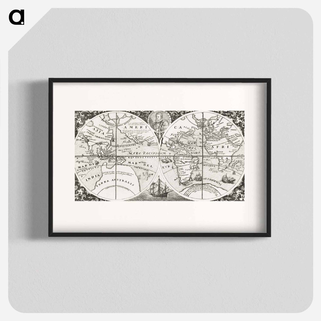 Grand voyages, Part VIII title page - アンティーク地図 Poster.