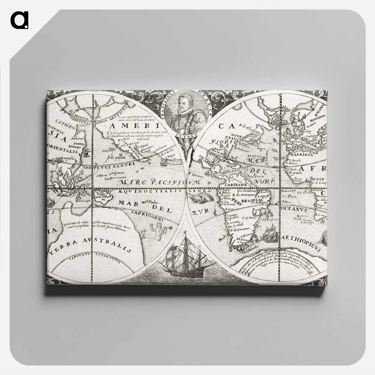 Grand voyages, Part VIII title page - アンティーク地図 Canvas.