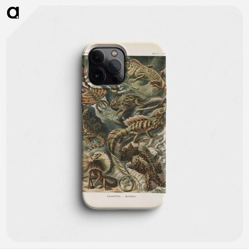 Chameleon illustration from Kunstformen der Natur - エルンスト ヘッケル Phone Case.