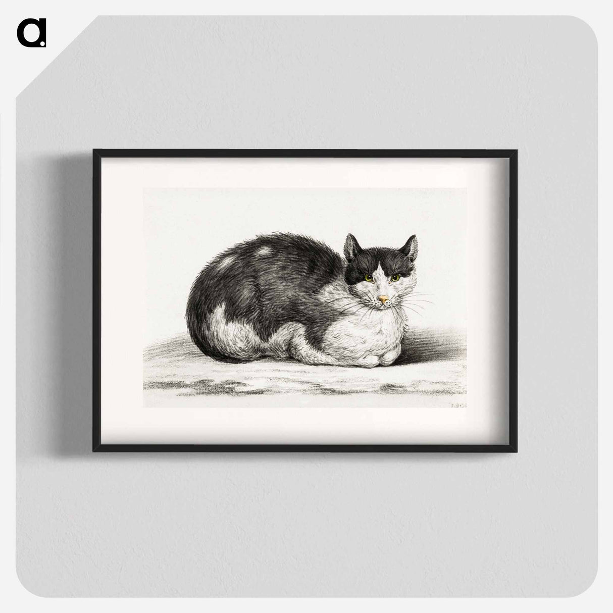 Lying cat - ジャン ベルナール Poster.