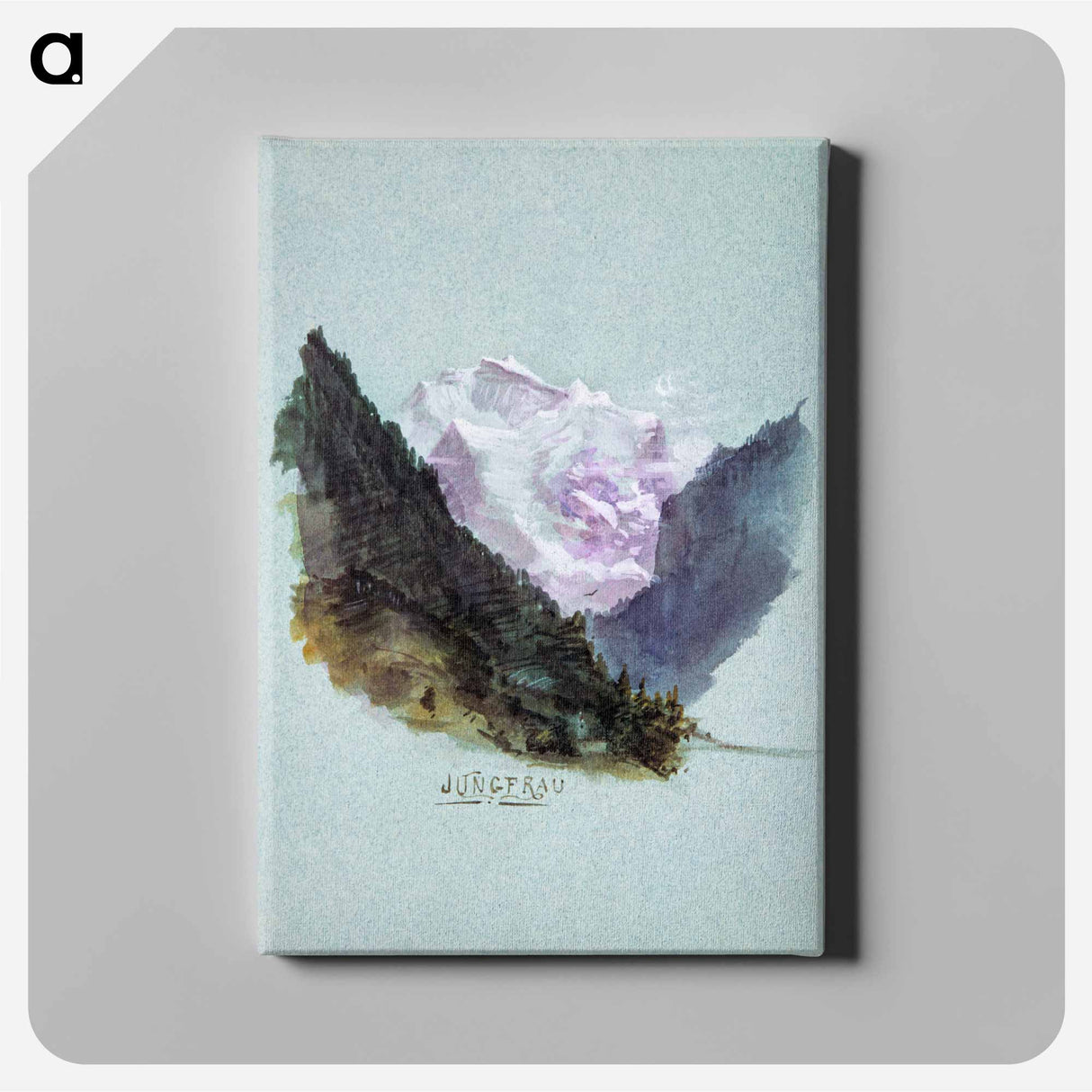 Jungfrau from Splendid Mountain Watercolours Sketchbook - John Singer Sargent Canvas.