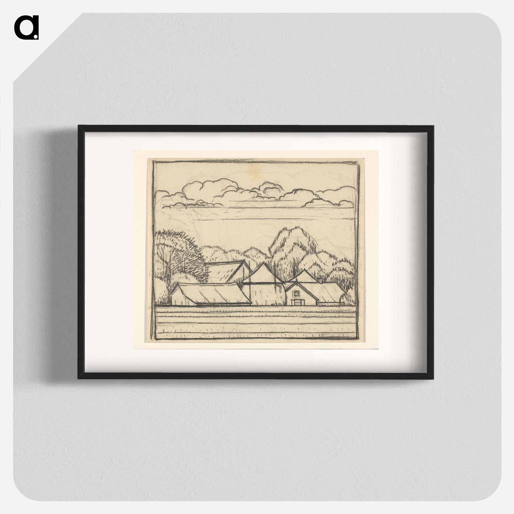 Landschap met boerderij - Julie de Graag Poster.