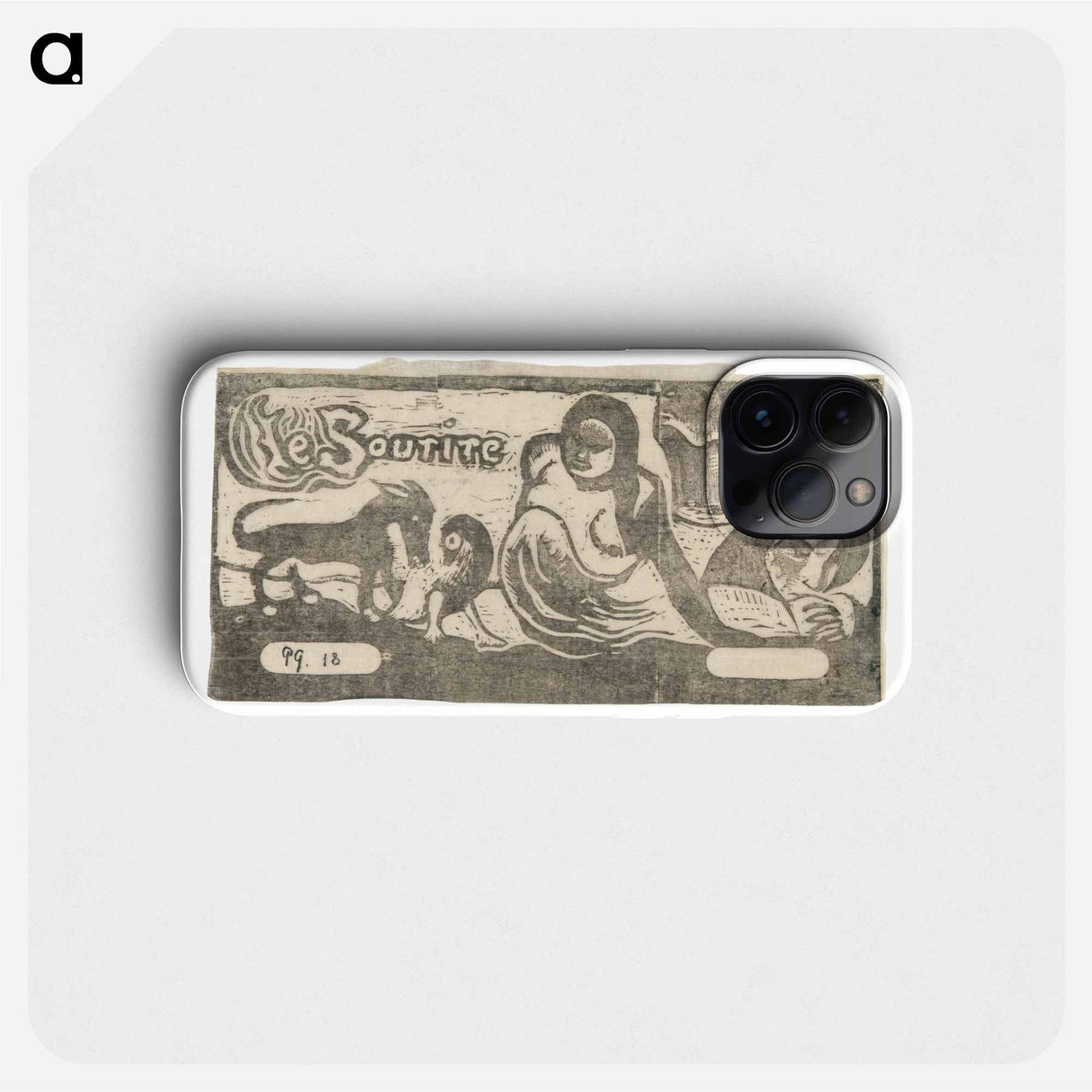 Three People, a Mask, a Fox, and a Bird - Paul Gauguin Phone Case.