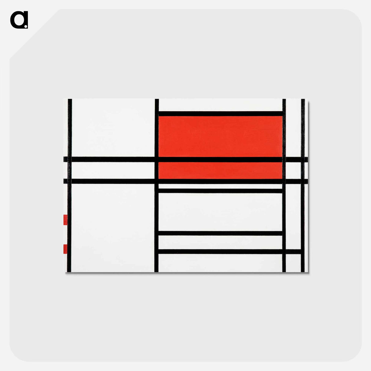 アートポストカード-Composition No. 4 with Red and Blue
- セントルイス美術館 Postcard.