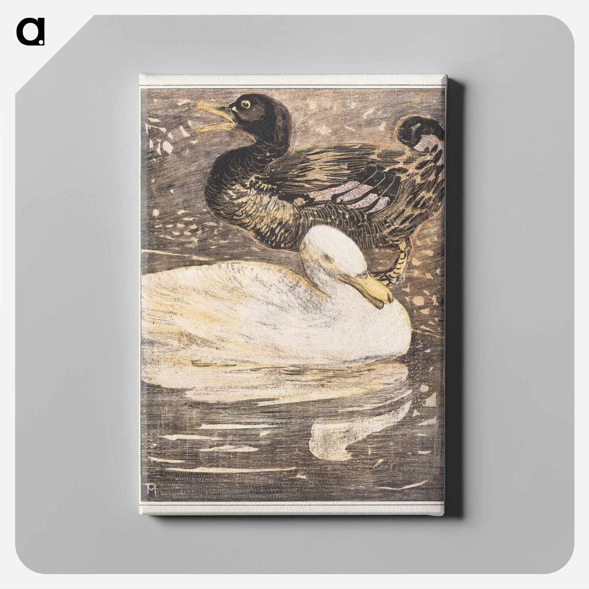 Twee eenden - Theo van Hoytema Canvas.