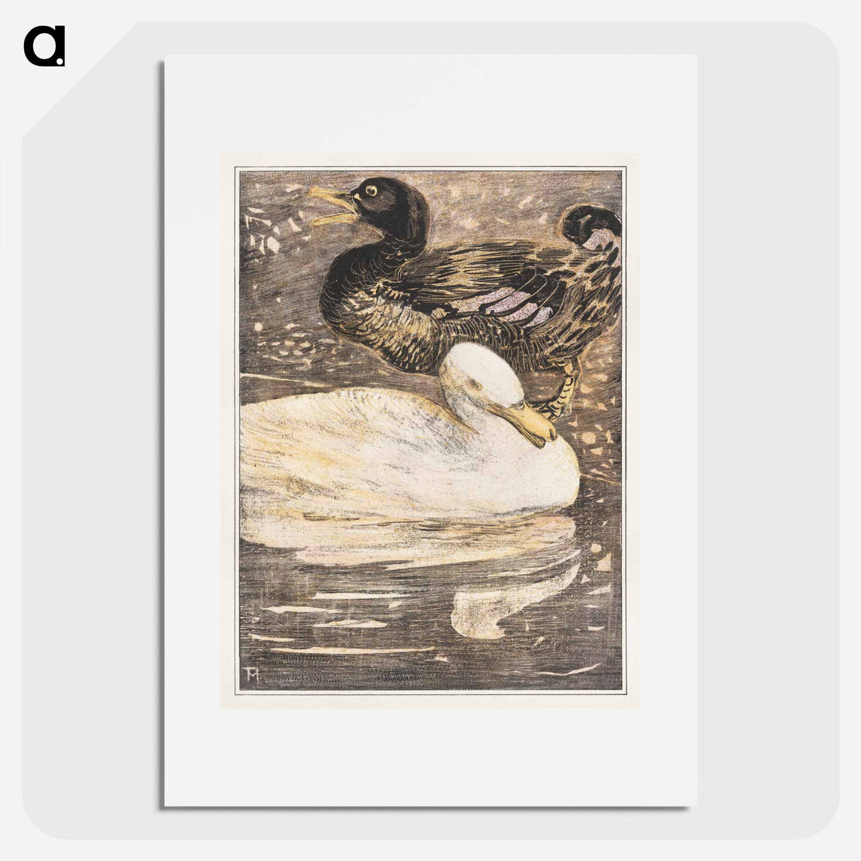 Twee eenden - Theo van Hoytema Poster.