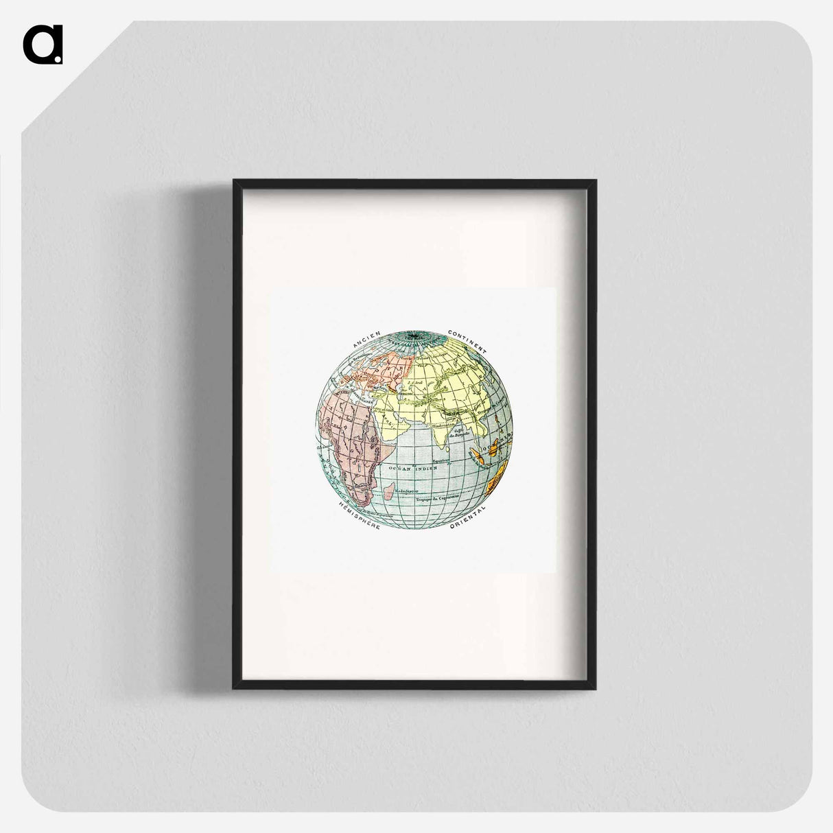 World atlas from The Practical Teaching of Geography - アンティーク地図 Poster.