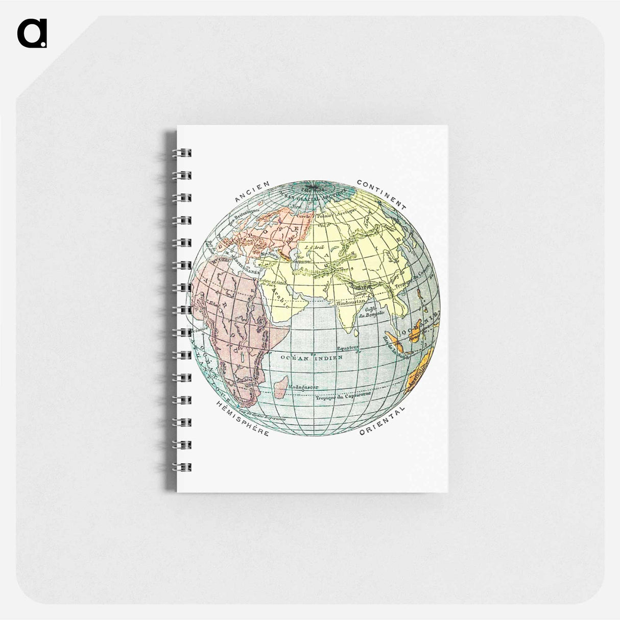 World atlas from The Practical Teaching of Geography - アンティーク地図 Memo.