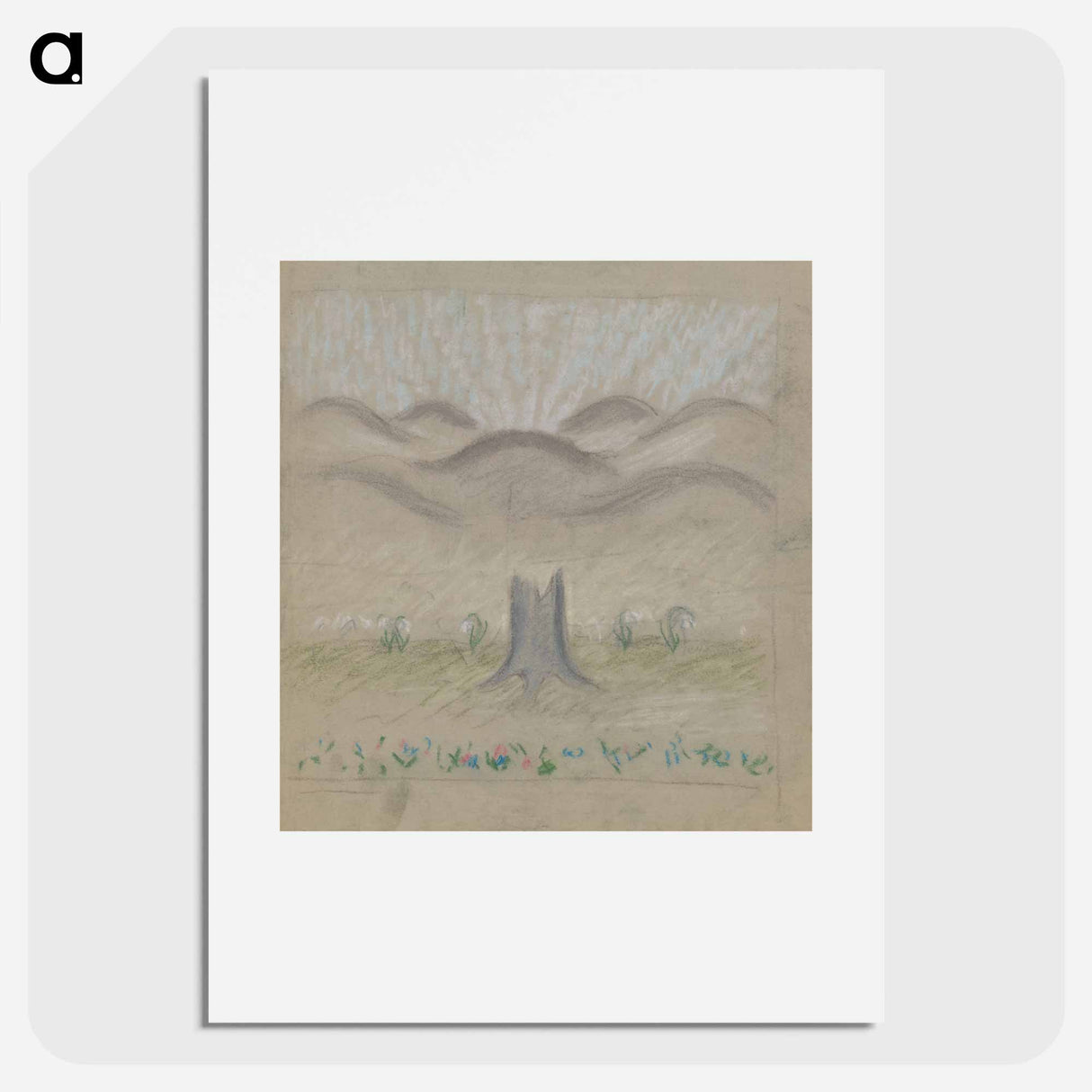 Snowdrops in a glade - アーノルド ピーター ワイズ クビンチャン Poster.