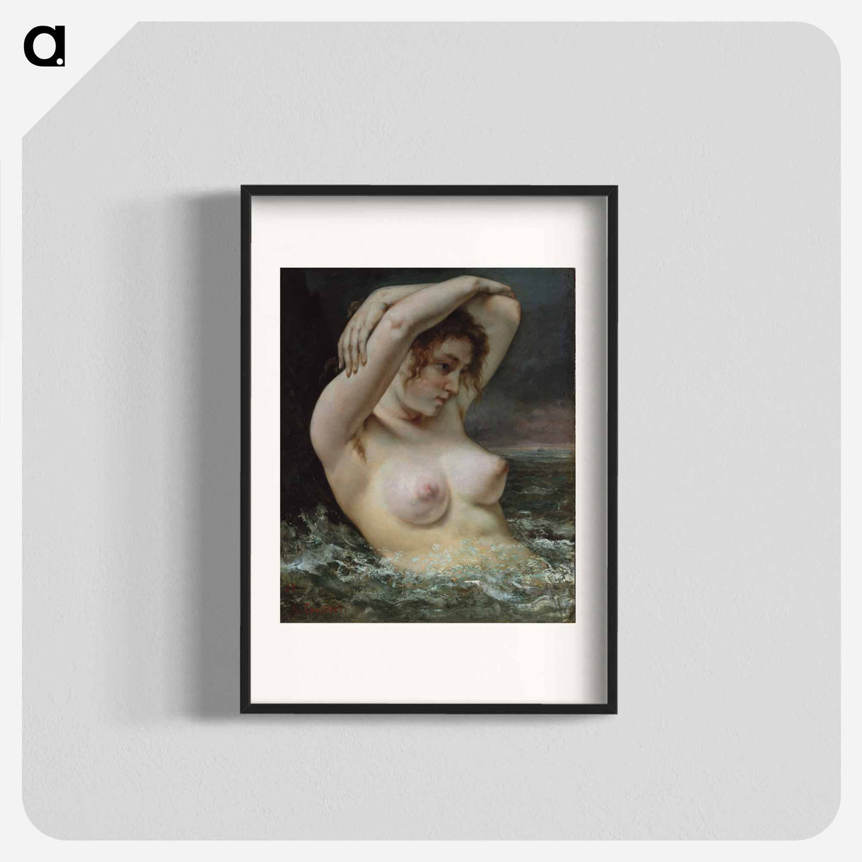 The Woman in the Waves (The Bather) - ギュスターヴ クールベ Poster.