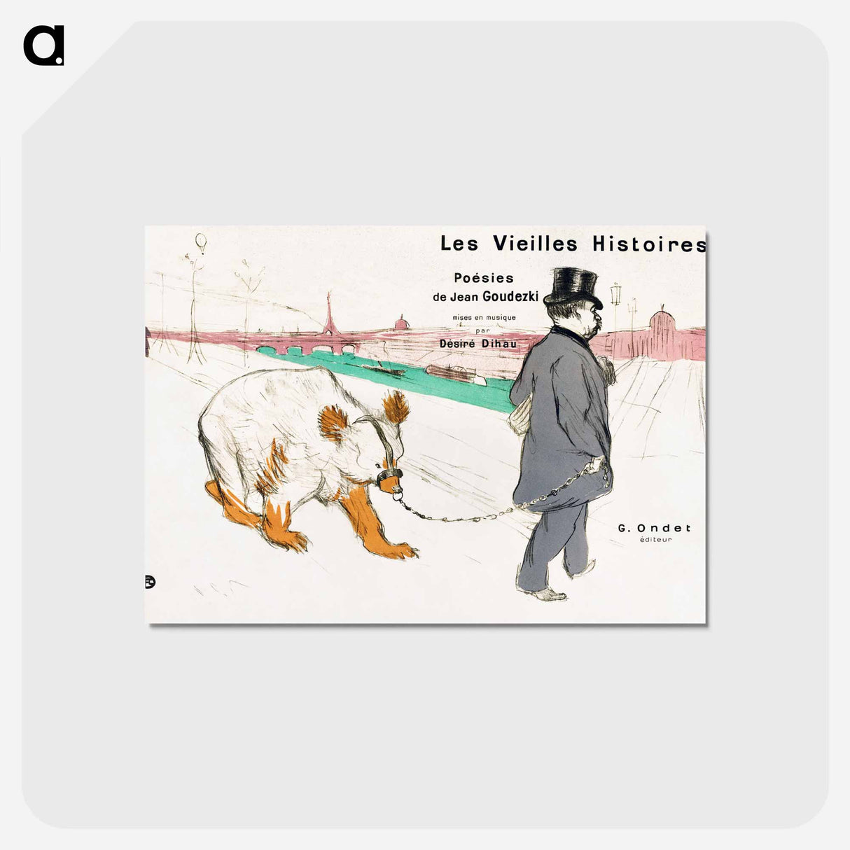 アートポストカード-Les Vielles Histoires - アンリ ド トゥールーズ ロートレック Postcard.