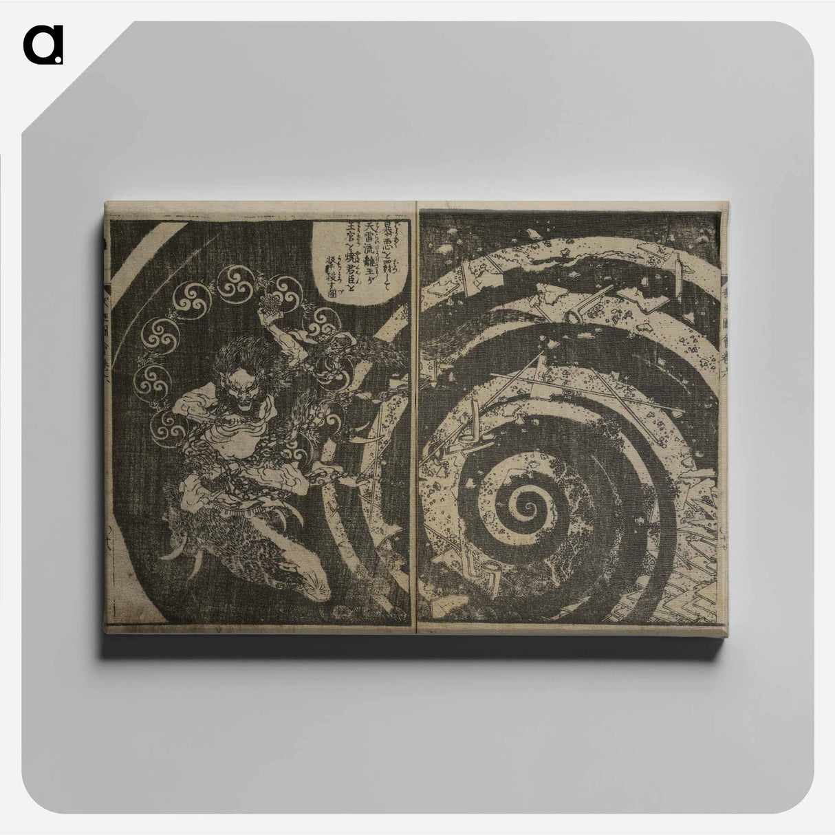 アートパネル-Hokusai's the life of shakyamuni illustrated - 葛飾 北斎 Canvas.