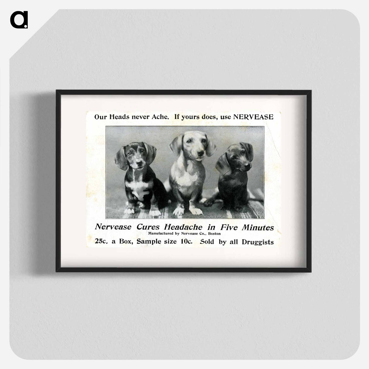 アートポスター-Nervease Advertisement Featuring Three Dogs
- 国立医学図書館 Poster.