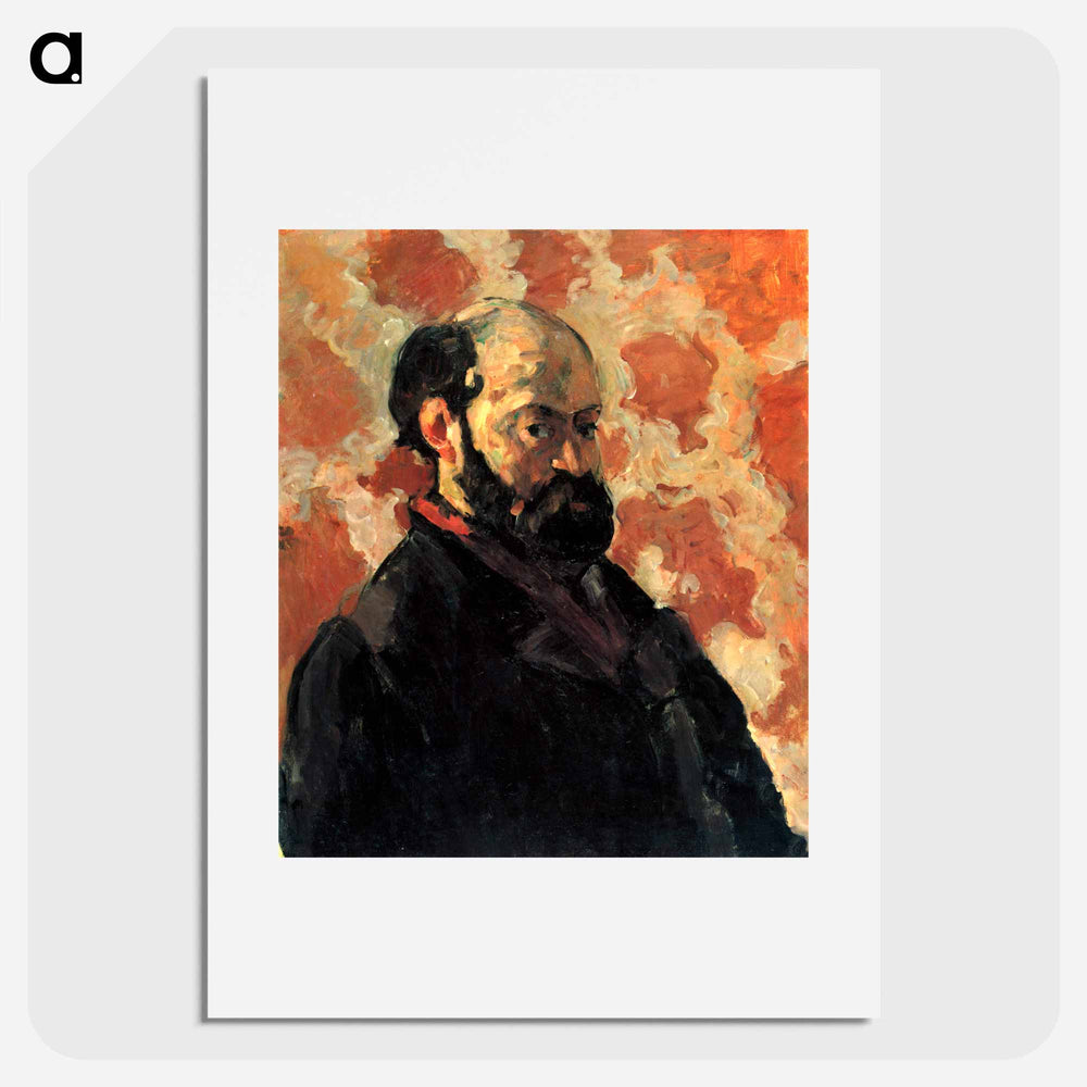 Self-portrait in front of a pink background - ポール セザンヌ Poster.