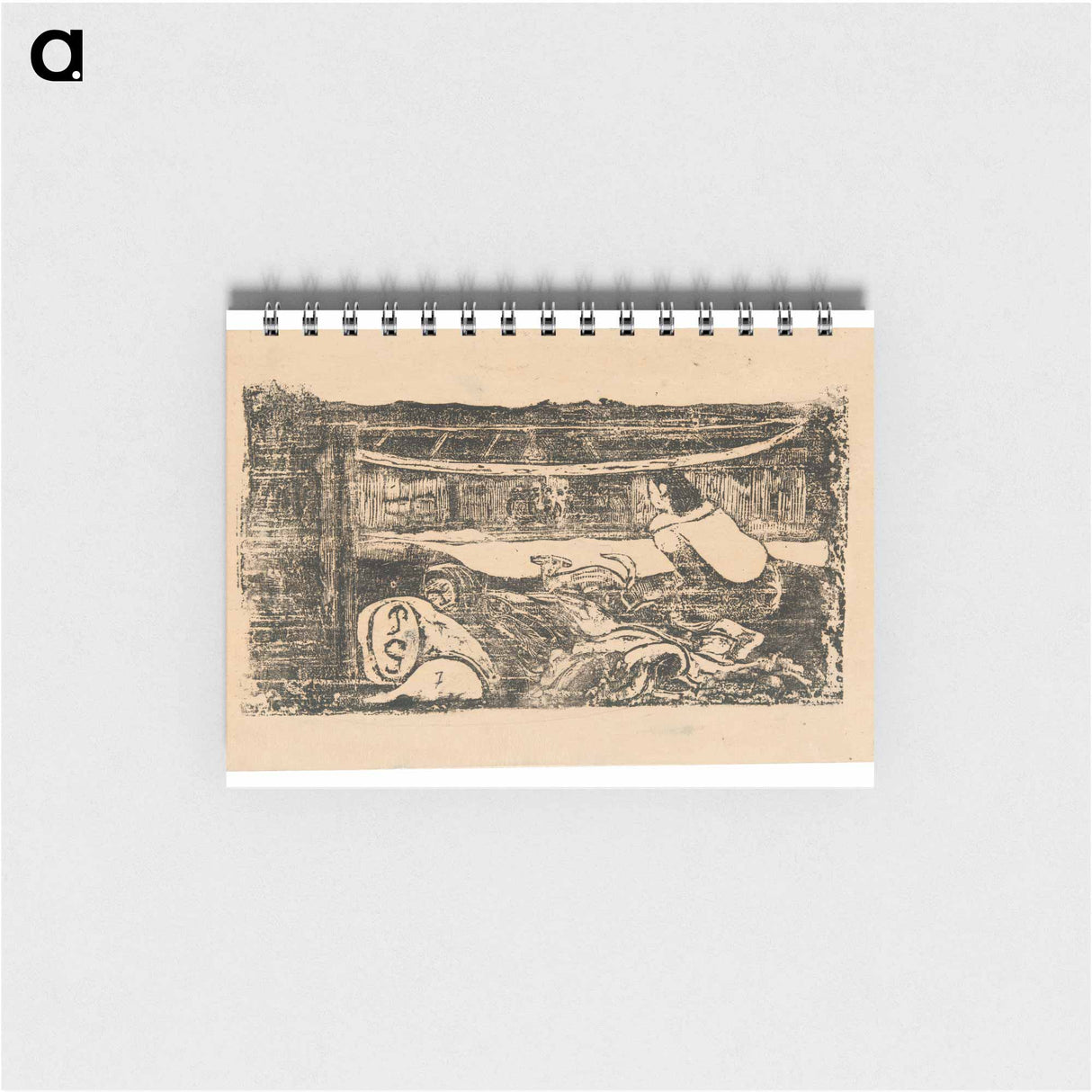 Interior of a Tahitian Hut - ポール ゴーギャン Memo.