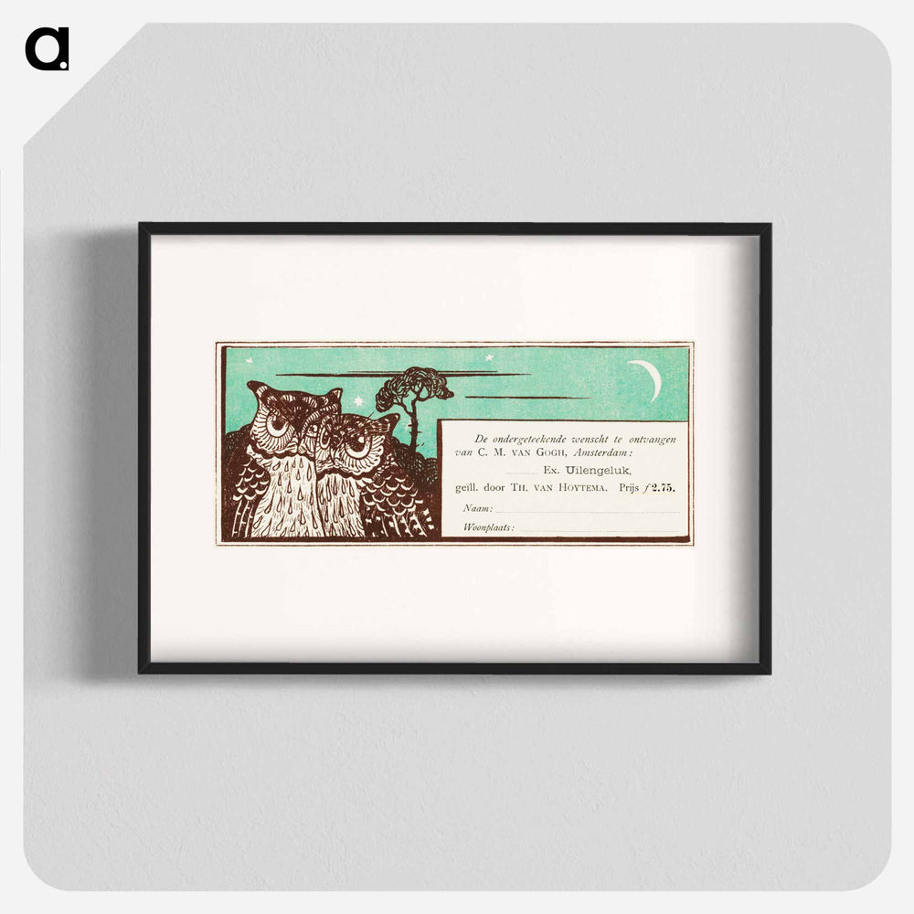 Bestelkaart voor Uilengeluk - Theo van Hoytema Poster.