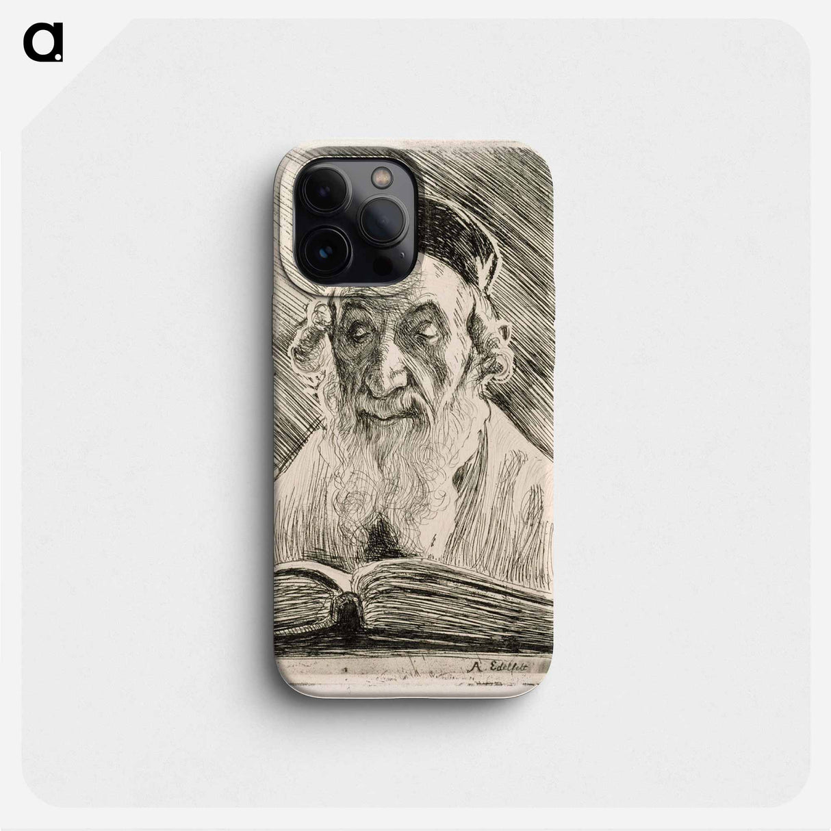 Rabbi reading - アルバート エーデルフェルト Phone Case.