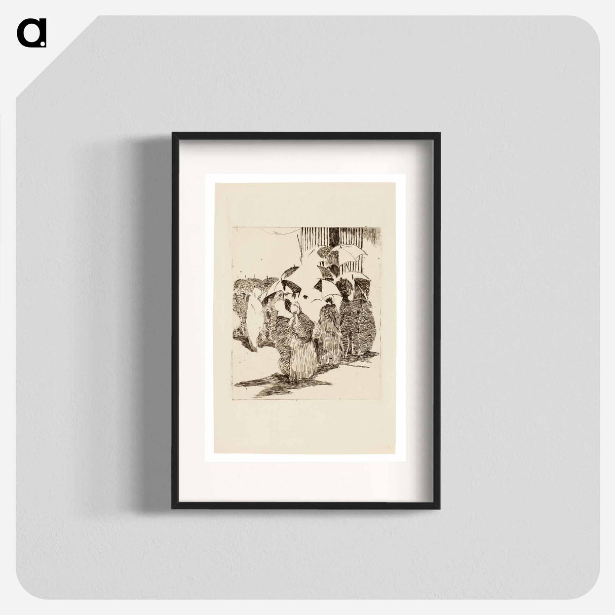 Line in Front of the Butcher Shop - Édouard Manet Poster.