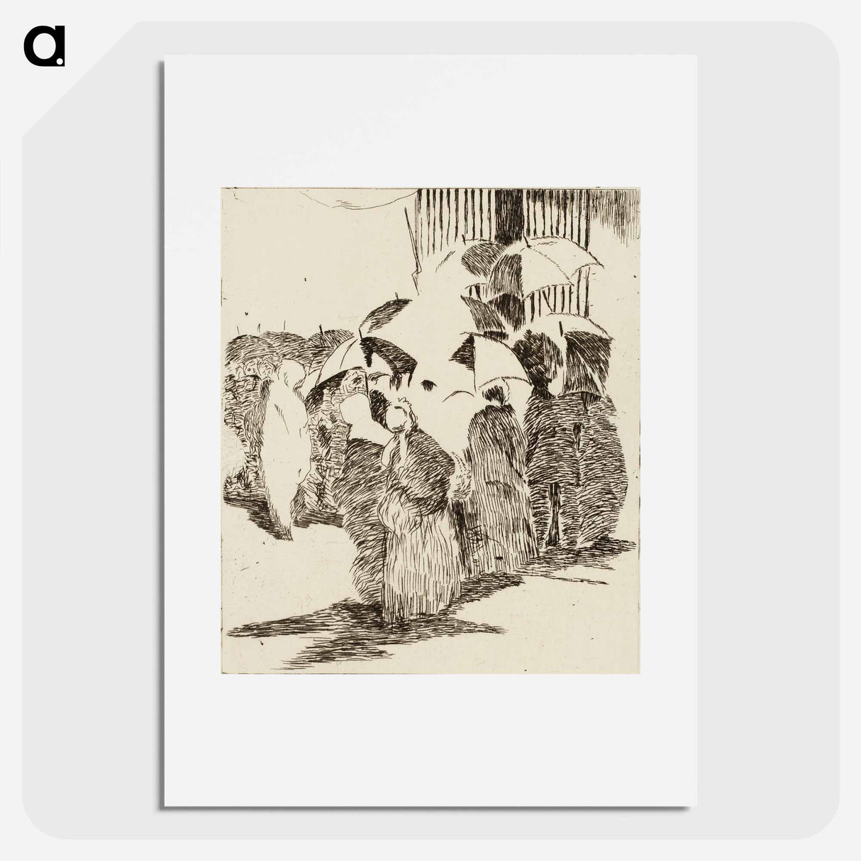 アートポスター-Line in Front of the Butcher Shop - エドゥアール マネ Poster.