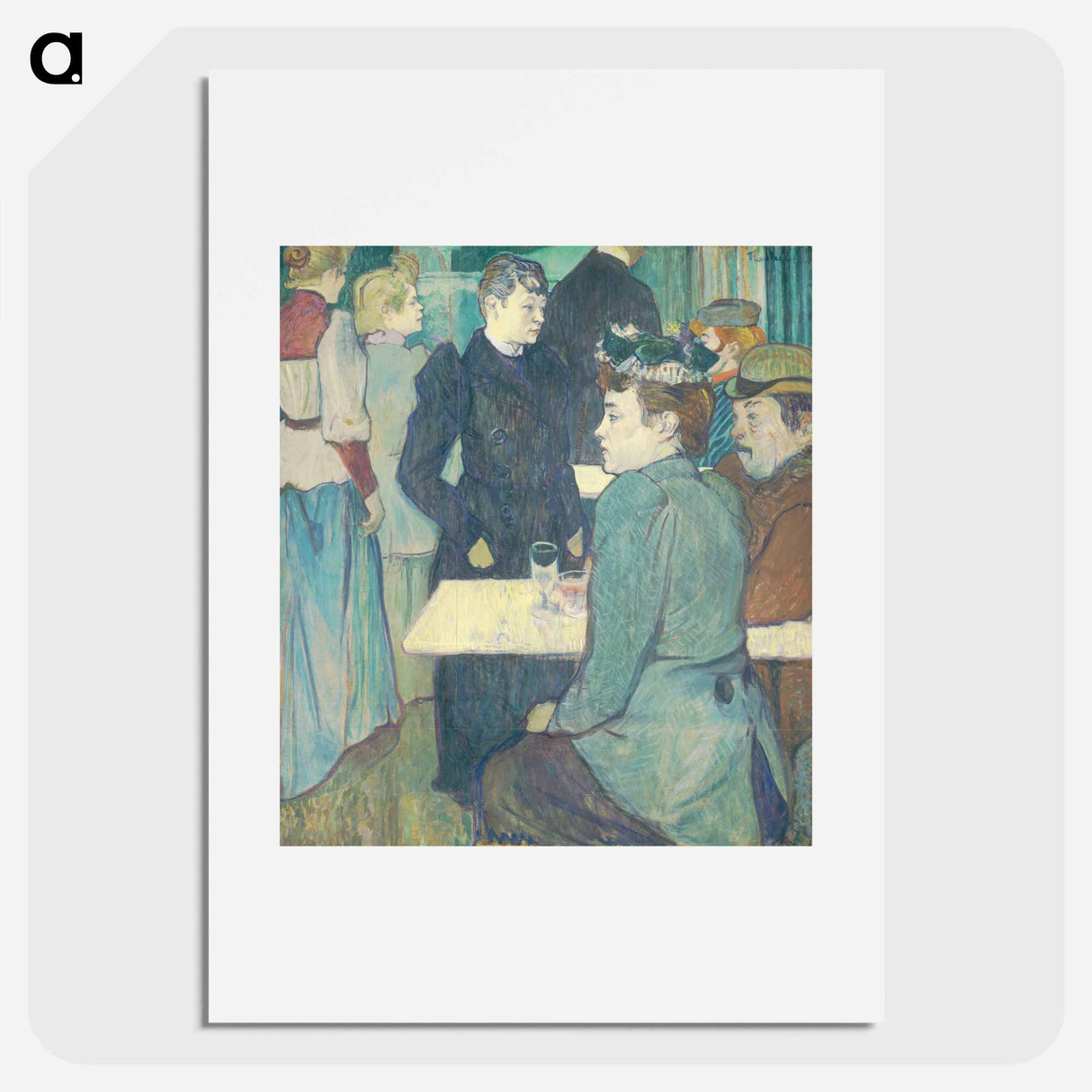アートポスター-A Corner of the Moulin de la Galette - アンリ ド トゥールーズ ロートレック Poster.
