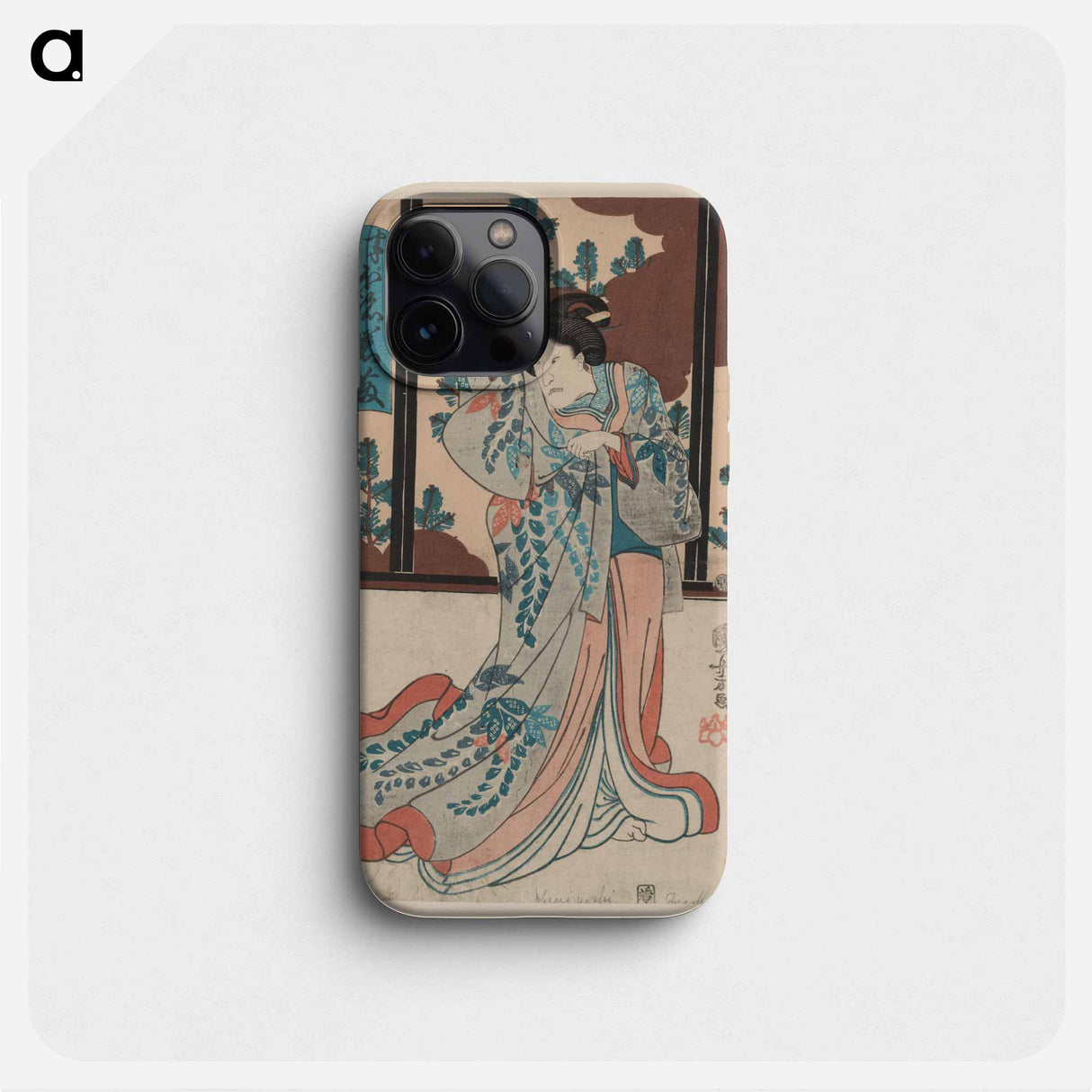 Tsubone iwafuji chūrō onoe meshitukai hatsu - 歌川 国芳 Phone Case.