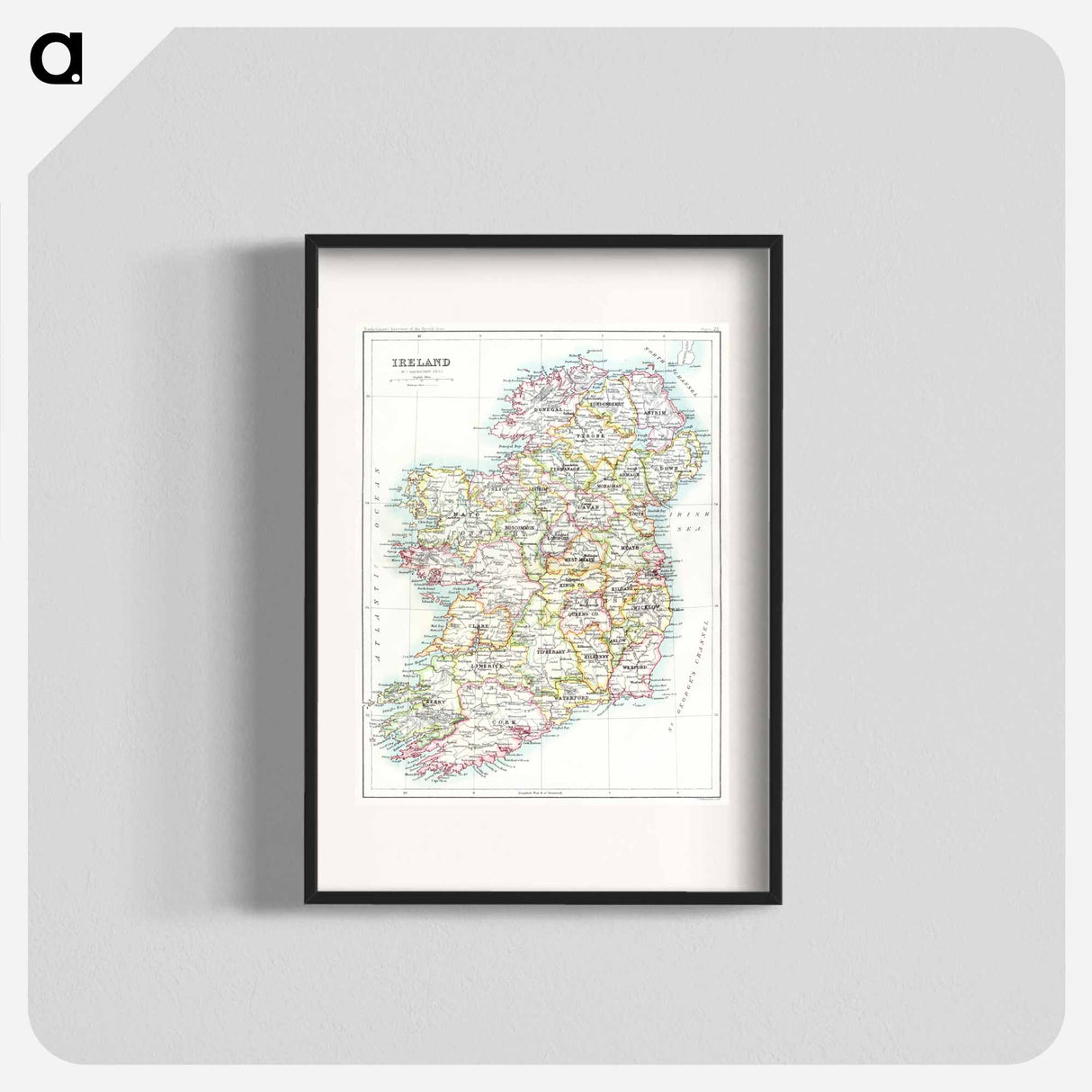 Gazetteer of the British Isles - アンティーク地図 Poster.