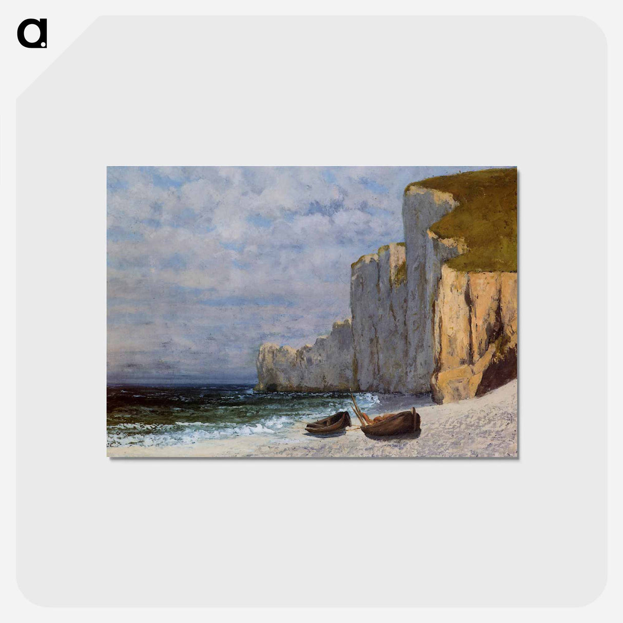 Bay with Cliffs - ギュスターヴ クールベ Postcard.