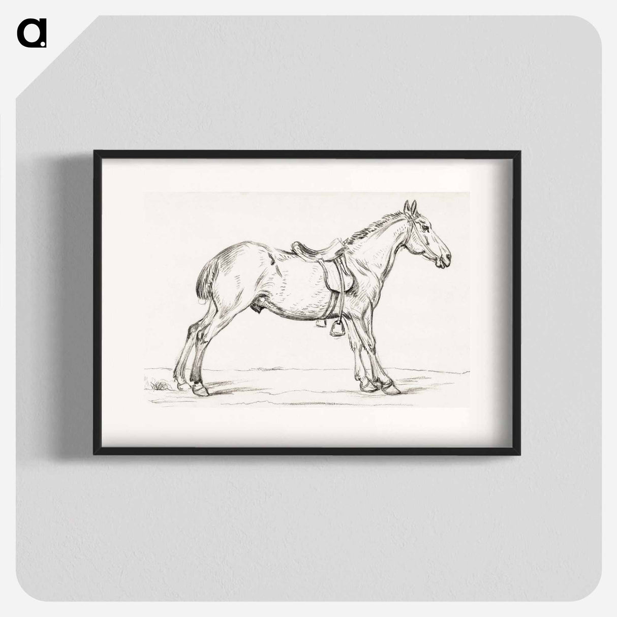 Saddled horse - ジャン ベルナール Poster.