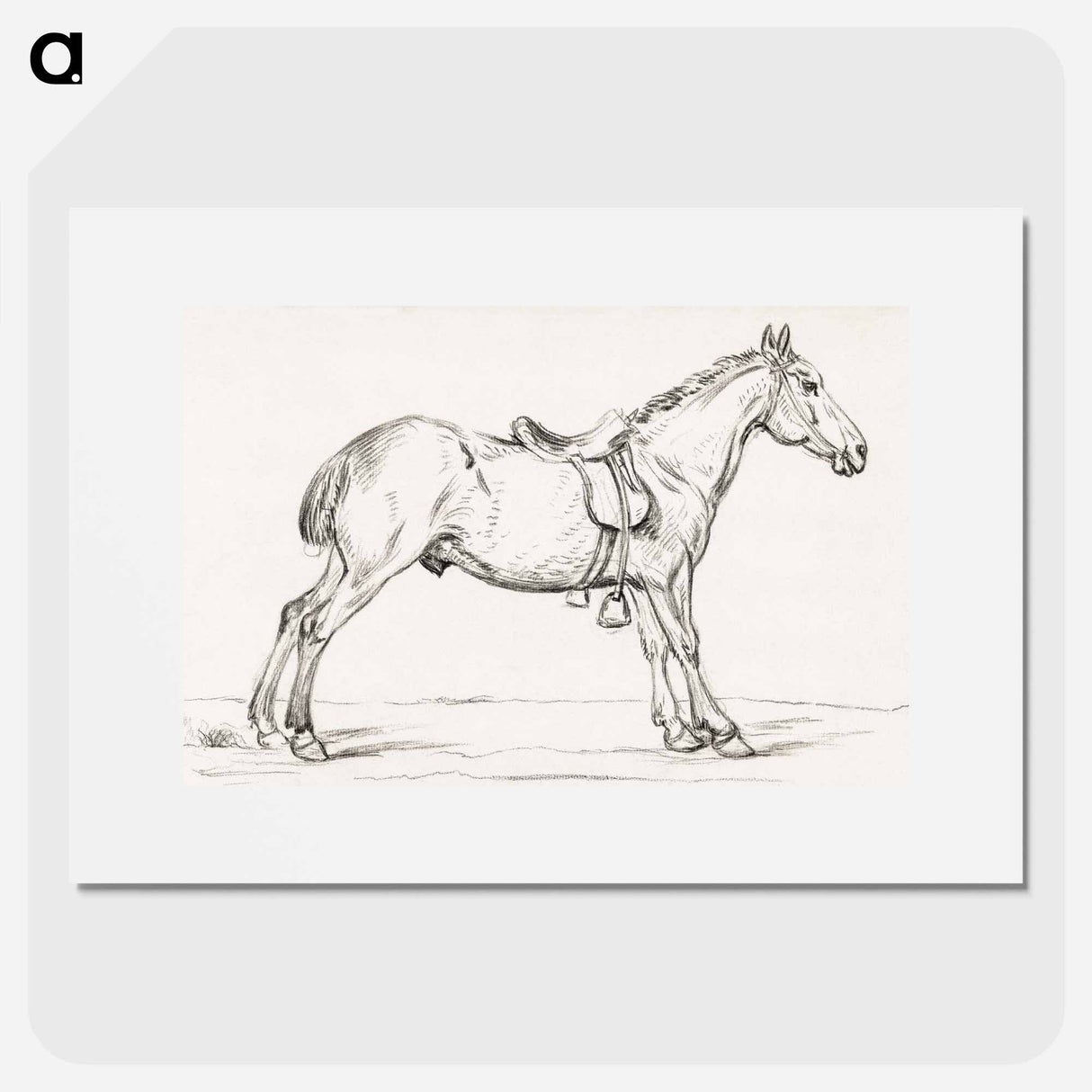 Saddled horse - ジャン ベルナール Poster.