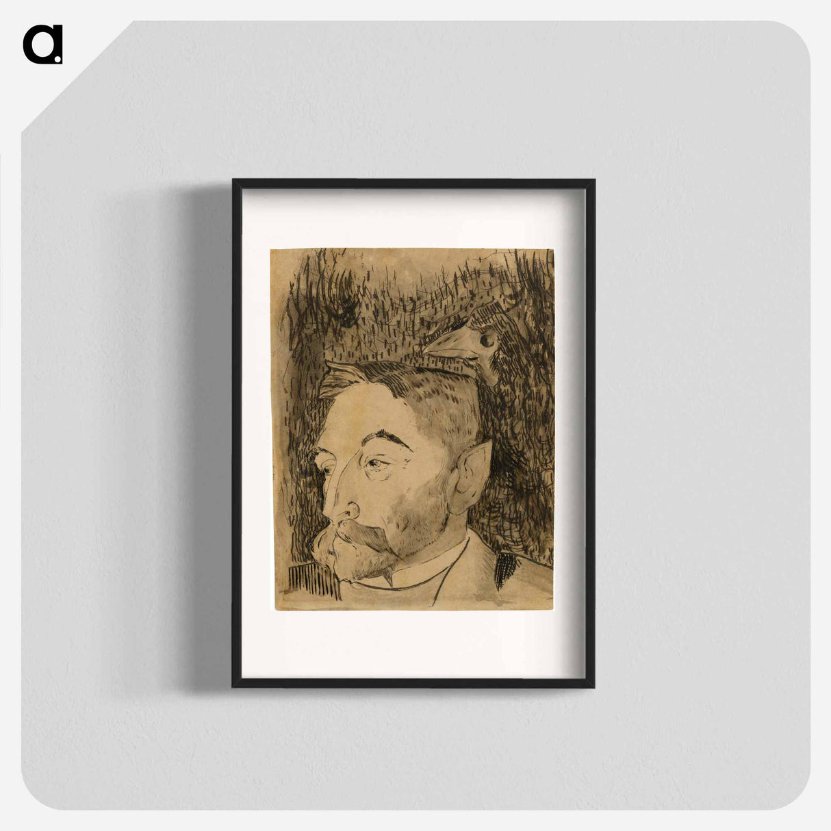 アートポスター-Portrait of Stéphane Mallarmé - ポール ゴーギャン Poster.