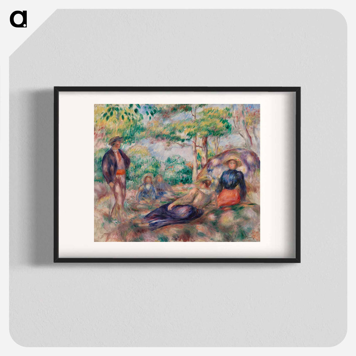 Resting in the Grass - Pierre-Auguste Renoir Poster.