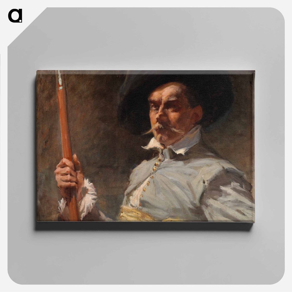 Self-portrait in 17th century costume - アルバート エーデルフェルト Canvas.