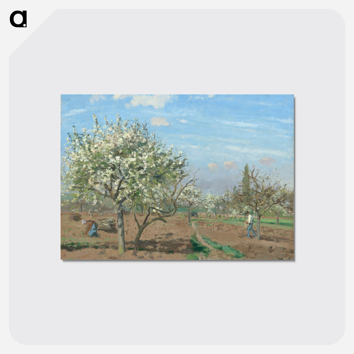 Orchard in Bloom, Louveciennes - カミーユ ピサロ Postcard.