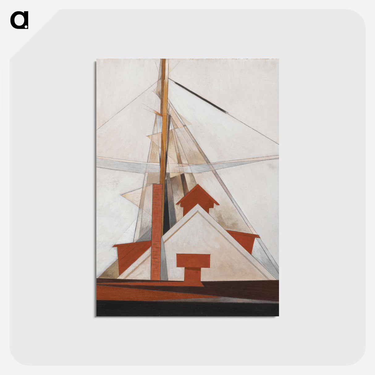アートポストカード-Masts - チャールズ デムス Postcard.