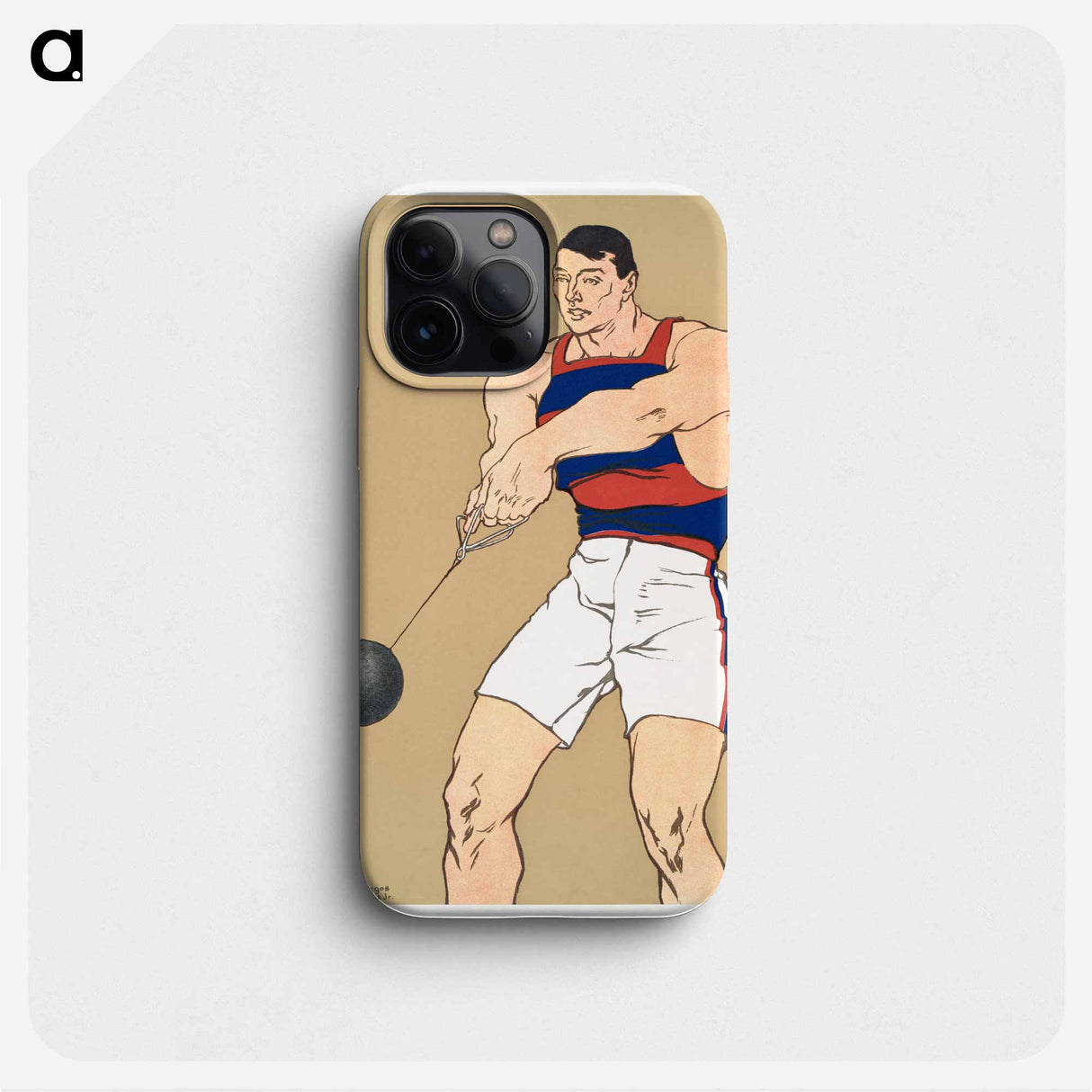 Hammer throw print in high resolution by Edward Penfield - Edward Penfield Phone Case.