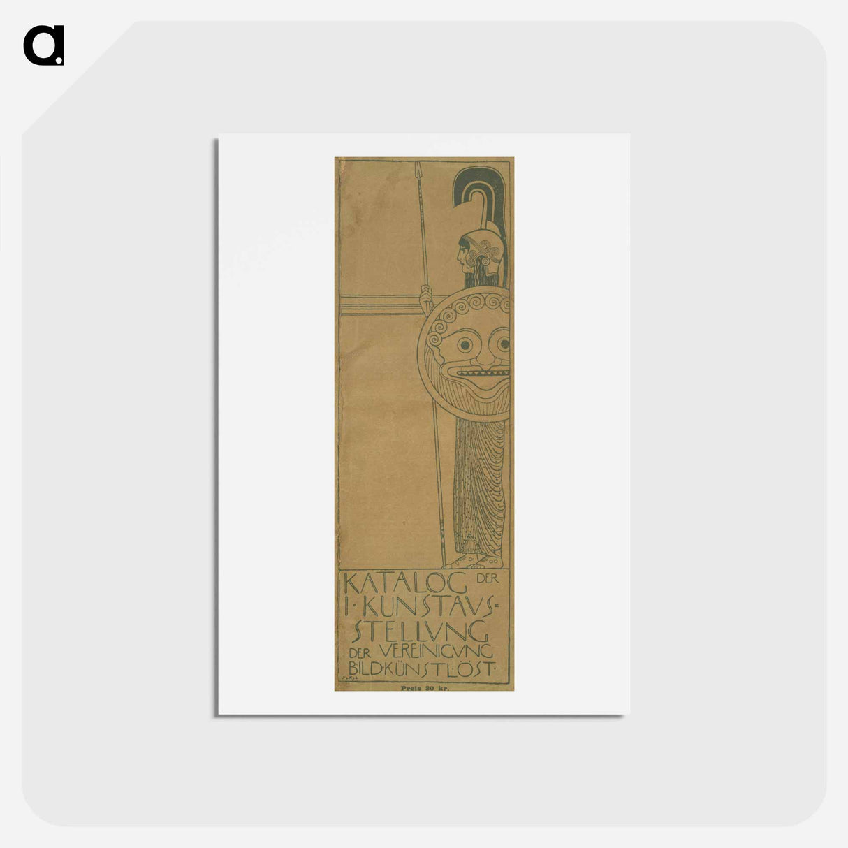 アートポストカード-Catalog of the 1st exhibition of the Secession - グスタフ クリムト Postcard.