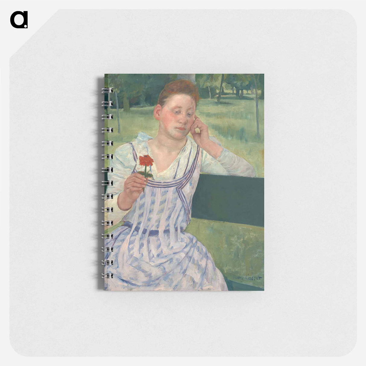 Woman with a Red Zinnia - メアリー カサット Memo.