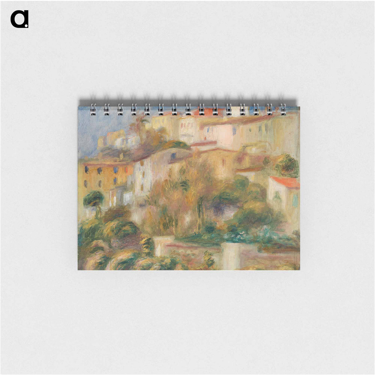 Houses on a Hill - ピエール オーギュスト ルノワール Memo.