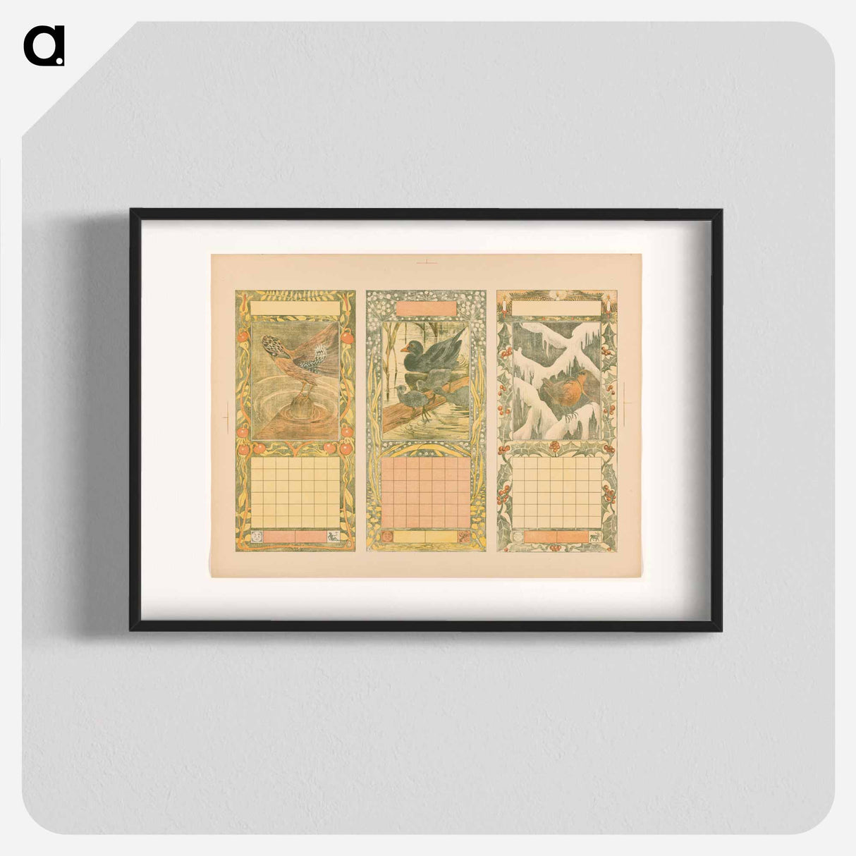 Calendar for August, June and December 1904 - Theo van Hoytema Poster.