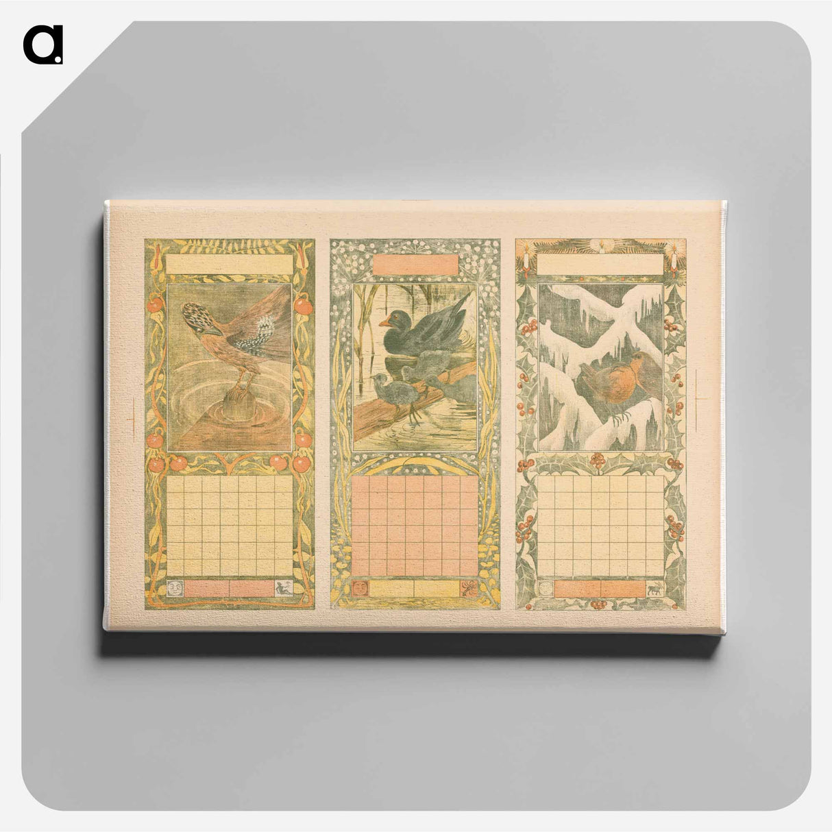 Kalenders voor augustus, juni en december 1904 - テオ ヴァン ホイテマ Canvas.