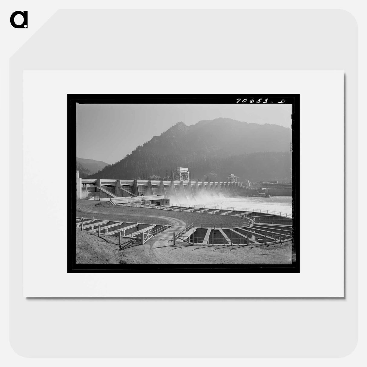 アートポスター-Bonneville Dam and Fish Ladders
- ラッセル リー Poster.